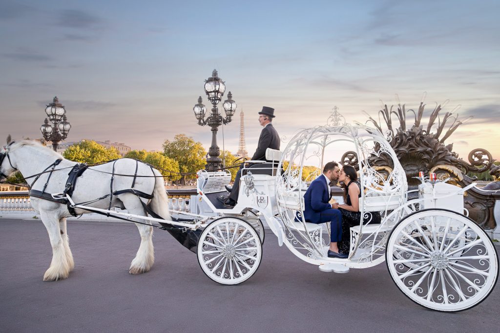 Alexander III Bridge Eiffel Tower proposal with horse carriage