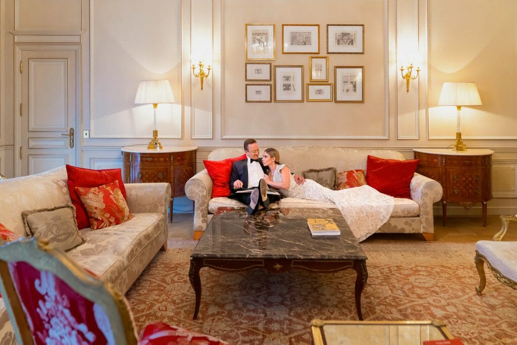 Elegant indoor elopement photos in Paris