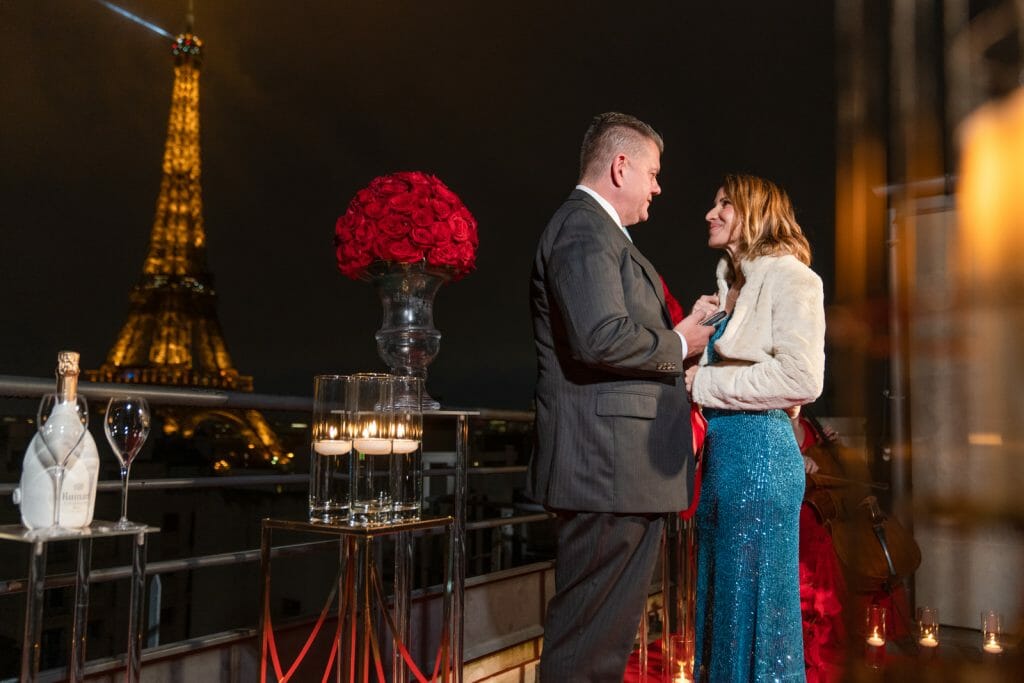 Quiet places to propose in Paris hotel terrace