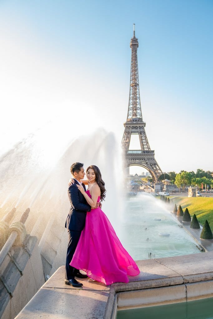 Trocadero Eiffel Tower beautiful couple photos