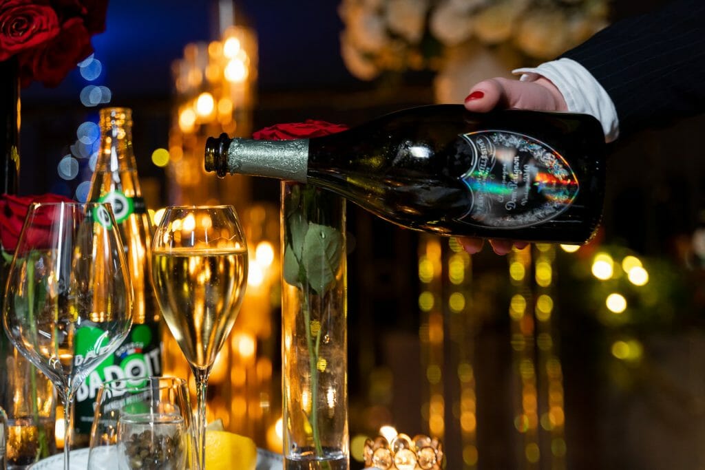 Romantic Peninsula Hotel Paris Proposal with Dom Perignon Champagne