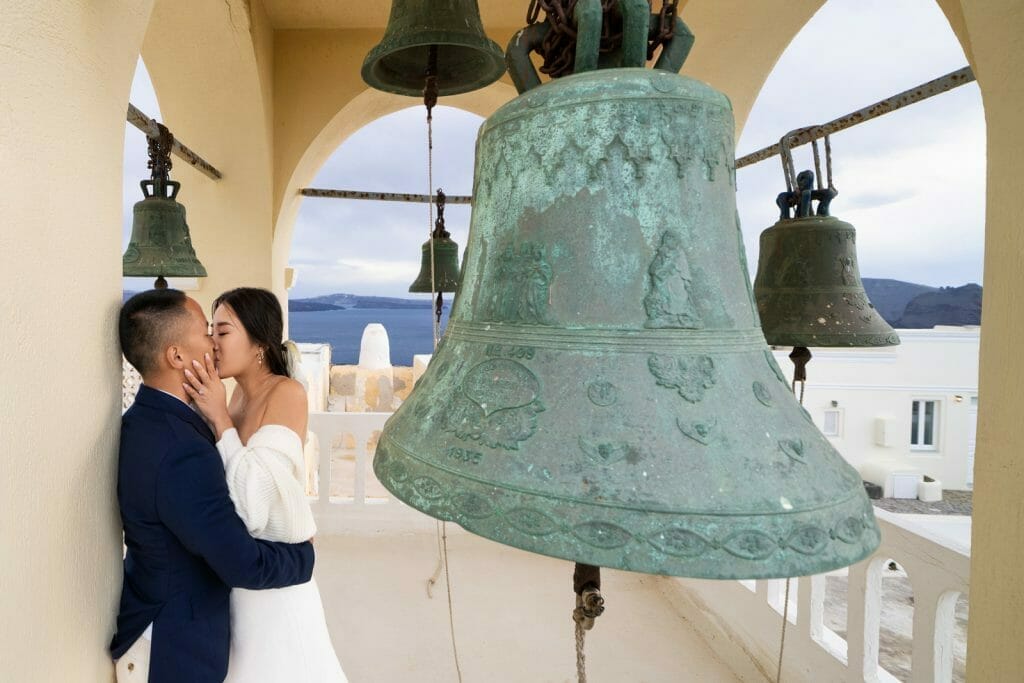 Secret Santorini engagement photos