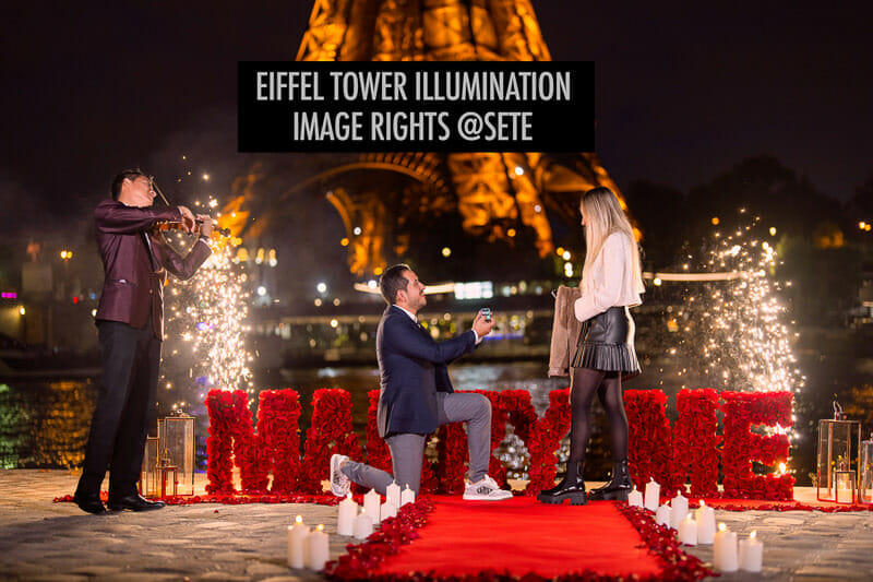 Nighttime Eiffel Tower proposal