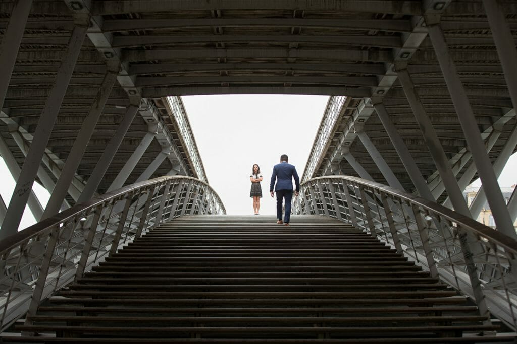 Beautiful couple photos in the Tuileries Garden Paris