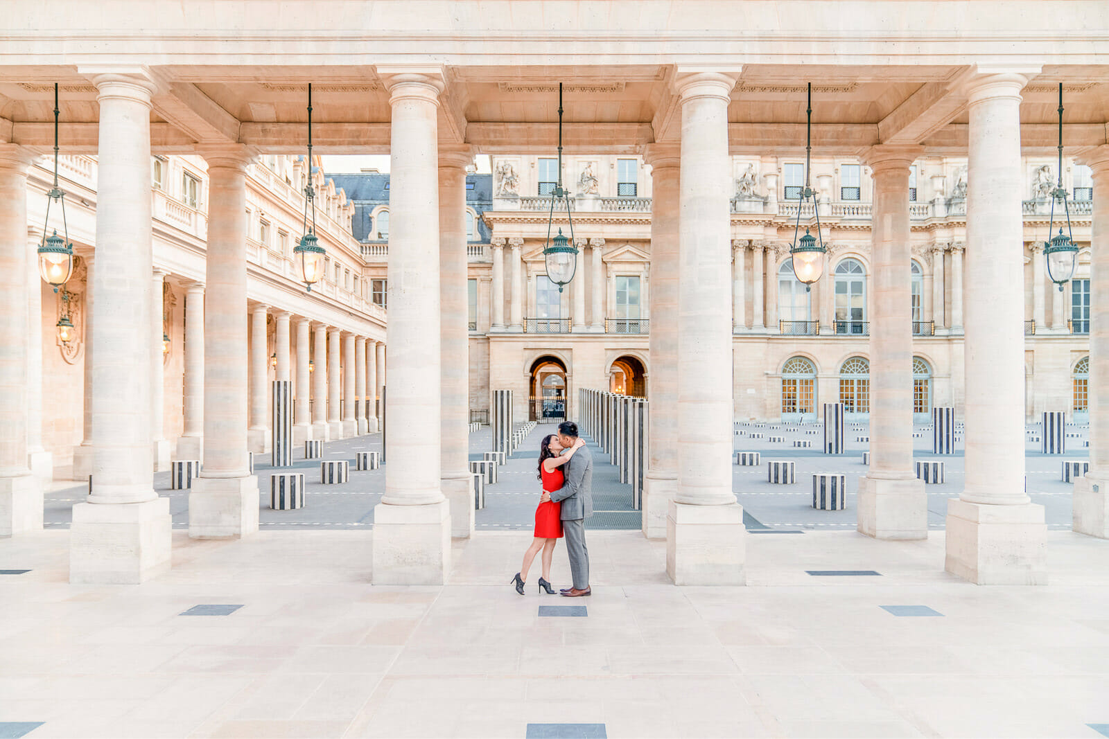 Best photo spots in Paris Palais Royal at sunrise