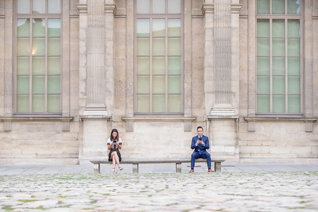 Unique Couple photoshoot in Paris at the Louvre Museum