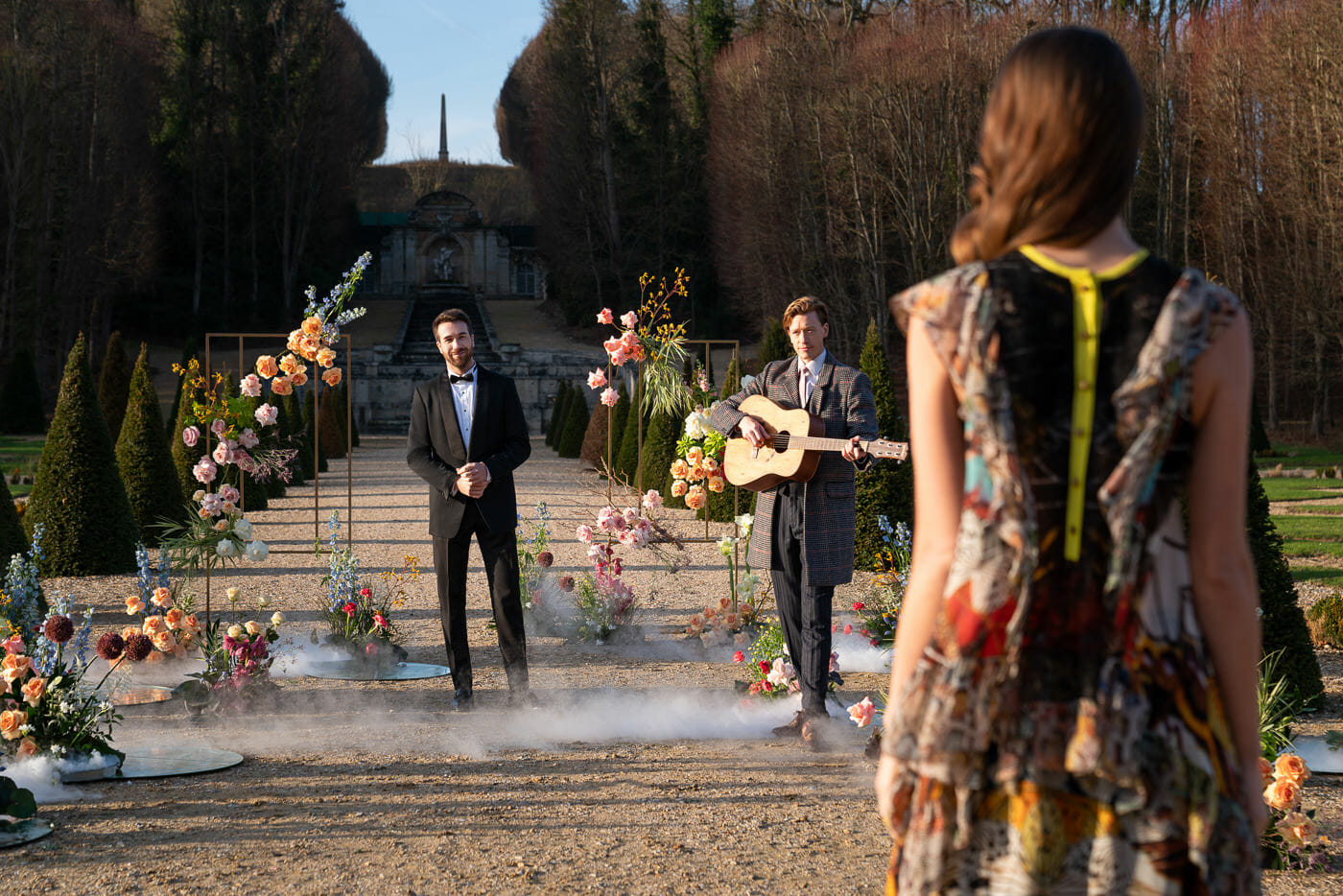 the most beautiful marriage proposal ever at Chateau Villette near Paris