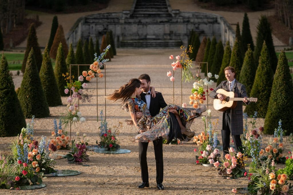 Wedding proposal in Chateau de Villette