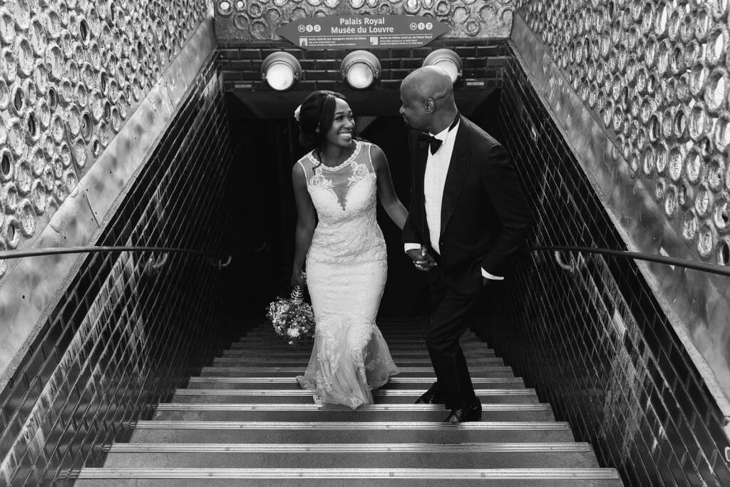 Black and white engagement photos