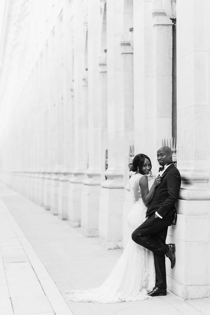 Black and white engagement photos