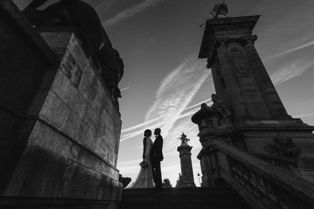 Black and white engagement photos