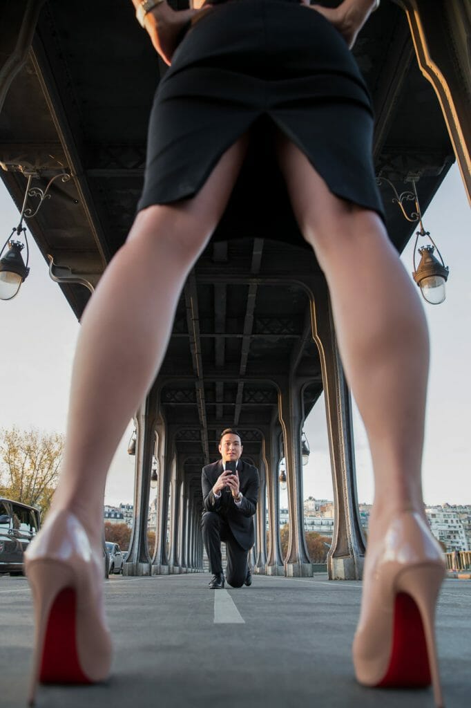 Creative Paris photo shoot at Pont de Bir-Hakeim