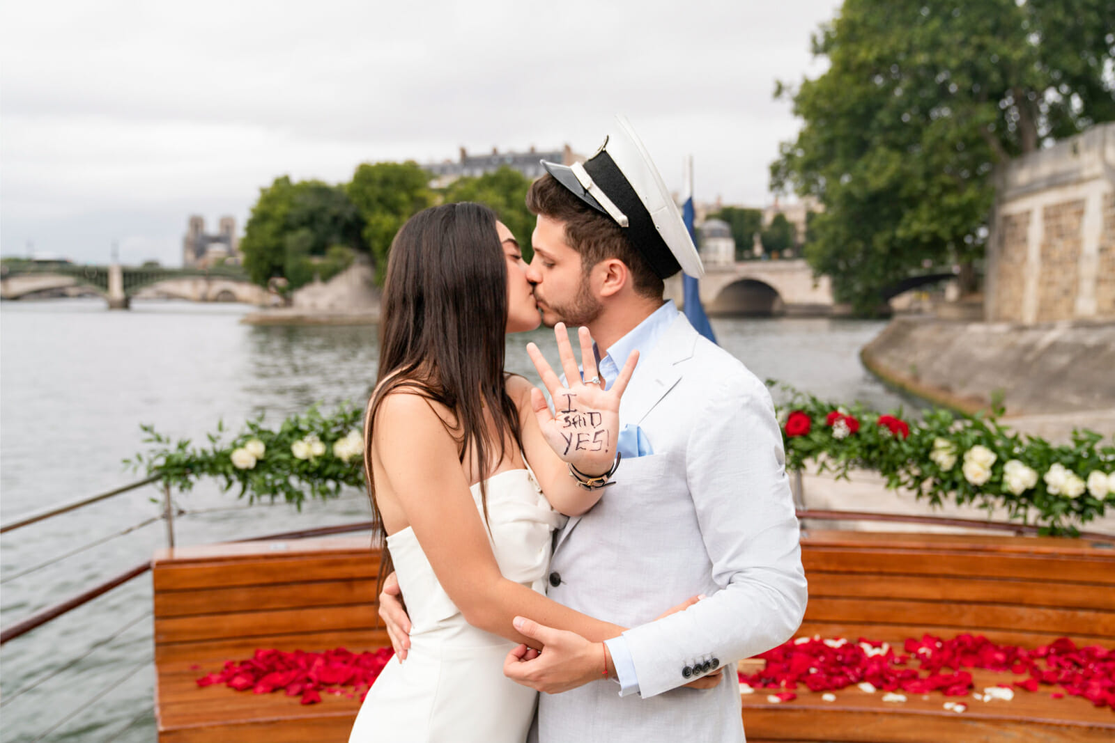 unexpected proposal locations in Paris private yacht Eiffel Tower cruise