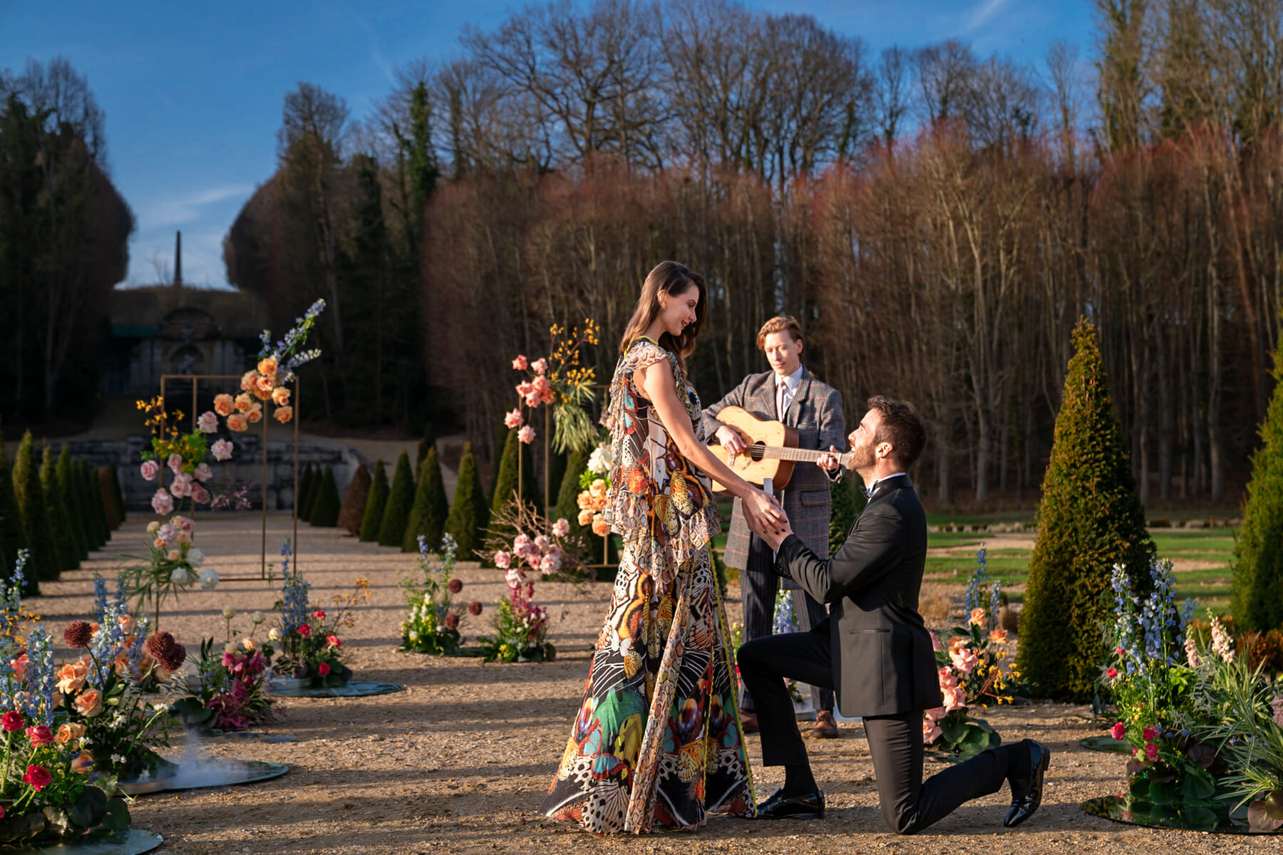 Luxury marriage proposal Chateau Villette