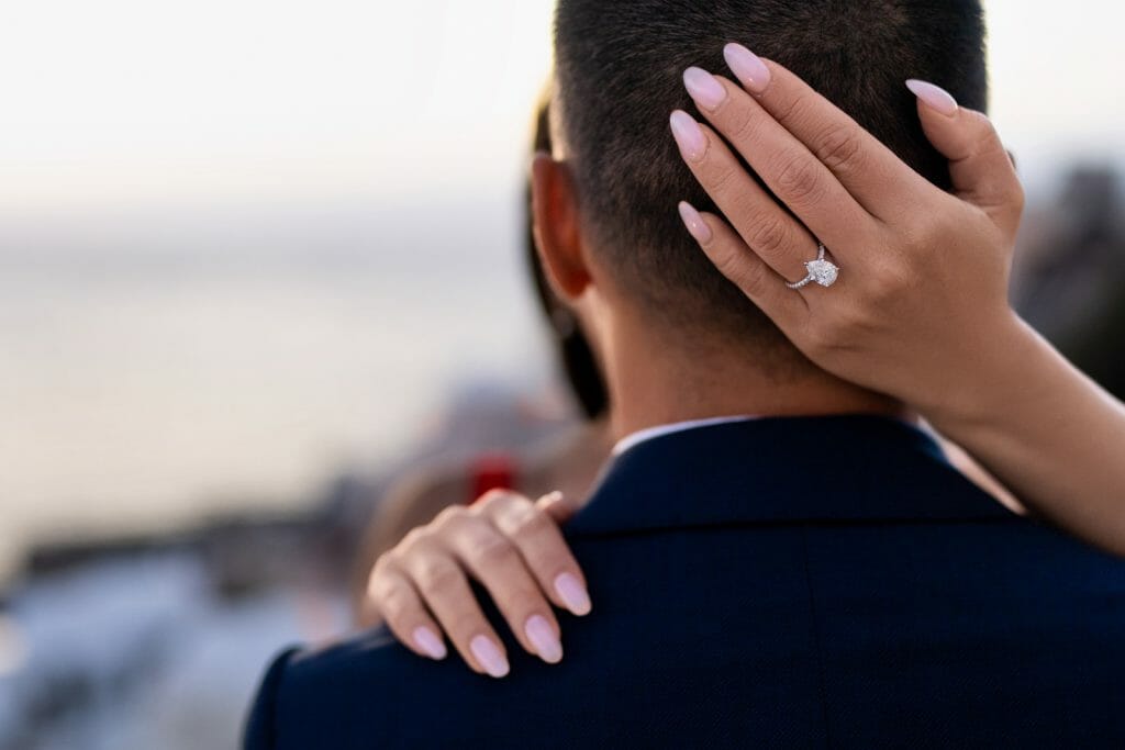 Santorini engagement photos