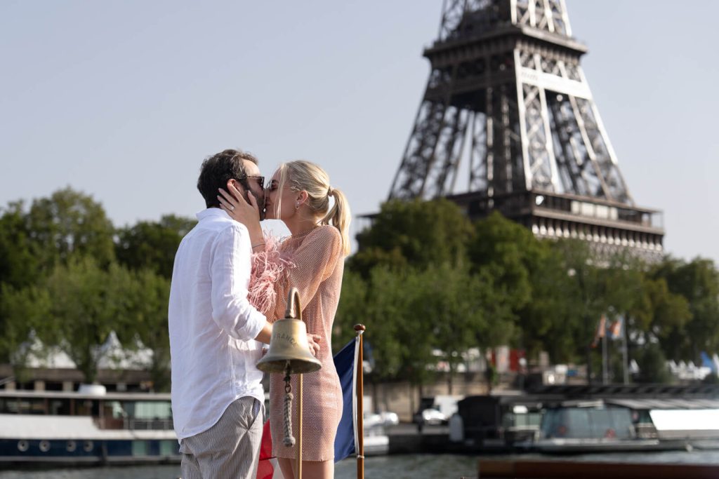 Eiffel Tower Boat Proposal Seine River