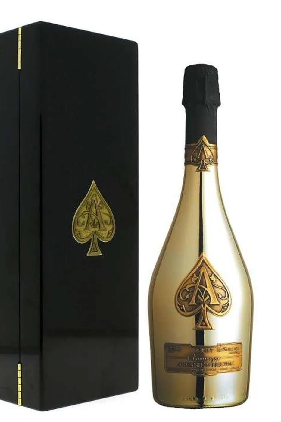 Armand de Brignac Ace of Spades gold champagne bottle for Paris celebrations