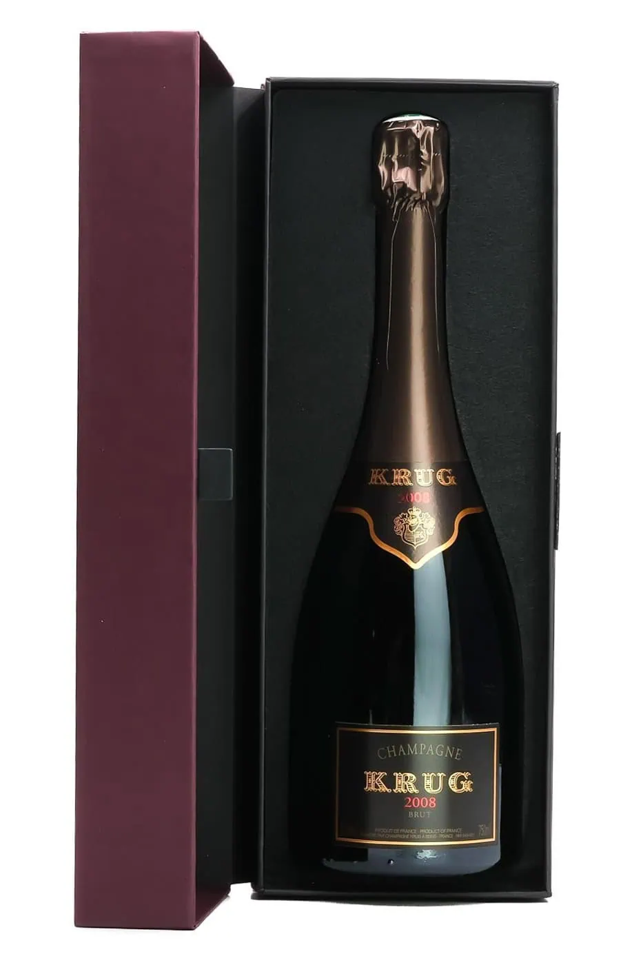 Krug Vintage 2008 champagne bottle served at Paris weddings and luxury events